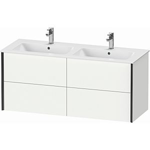 Duravit XViu vanity unit XV41290B218 128x48x56cm, 4 drawers, wall-hung, black matt, white matt