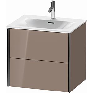 XViu Duravit vasque XV41320B286 61 x 55,7 x 48 cm, cappucino brillant, 2 tiroirs, noir mat