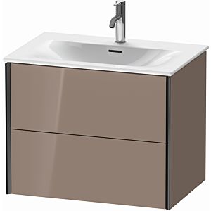 XViu Duravit vasque XV41330B286 71 x 55,7 x 48 cm, cappucino brillant, 2 tiroirs, noir mat