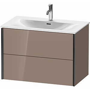 XViu Duravit vasque XV41340B286 81 x 55,7 x 48 cm, cappucino brillant, 2 tiroirs, noir mat