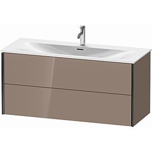 XViu Duravit vasque XV41360B286 121 x 55,7 x 48 cm, cappucino brillant, 2 tiroirs, noir mat