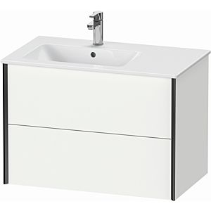 Duravit XViu vanity unit XV41580B218 81x48x56cm, 2 drawers, basin on the left, matt black, matt white