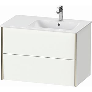 Duravit XViu vanity unit XV41590B118 81x48x56cm, 2 drawers, basin on the right, matt champagne, matt white