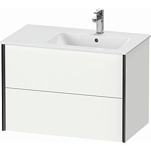 Duravit XViu vanity unit XV41590B218 81x48x56cm, 2 drawers, basin on the right, matt black, matt white