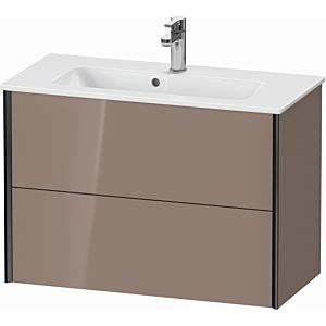 XViu Duravit vasque XV41790B286 81 x 56 x 39 cm, cappucino brillant, 2 tiroirs, suspendu, noir mat