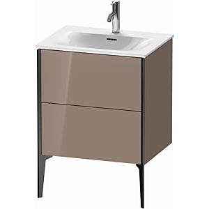 XViu Duravit vasque XV43000B286 61 x 59, 2000 x 48 cm, cappucino brillant, 2 coulissants, noir mat