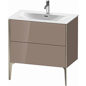 XViu Duravit vasque XV43020B186 81 x 59, 2000 x 48 cm, cappucino brillant, 2 coulissants, champagne mat