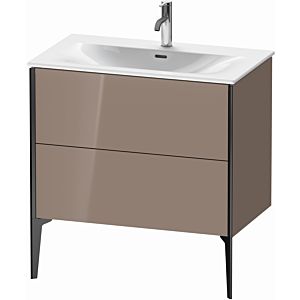 XViu Duravit vasque XV43020B286 81 x 59, 2000 x 48 cm, cappucino brillant, 2 coulissants, noir mat