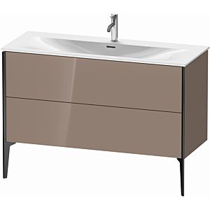 XViu Duravit vasque XV43040B286 121 x 59, 2000 x 48 cm, cappucino brillant, 2 coulissants, noir mat