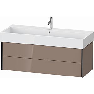 XViu Duravit vasque XV43380B286 118,4 x 39,7 x 45,4 cm, cappucino brillant, 2 tiroirs, noir mat