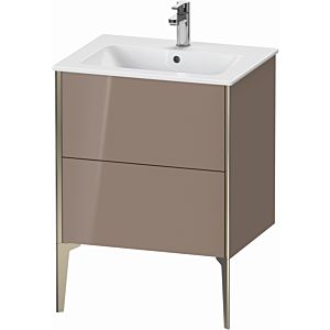 XViu Duravit vasque XV44810B186 61 x 59,4 x 48 cm, cappucino brillant, 2 coulissants, debout, champagne mat