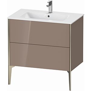 XViu Duravit vasque XV44820B186 81 x 59,4 x 48 cm, cappucino brillant, 2 coulissants, debout, champagne mat