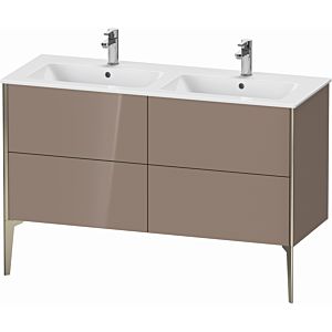 XViu Duravit vasque XV44850B186 128x48x59,4cm, 4 coulissants, debout, champagne mat, cappuccino brillant