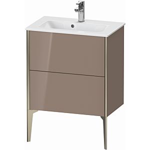 XViu Duravit vasque XV44880B186 61 x 59,4 x 39 cm, cappucino brillant, 2 coulissants, debout, champagne mat