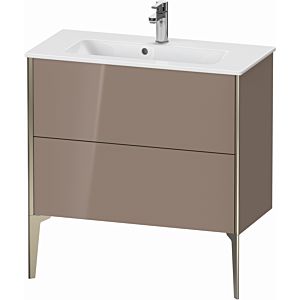 XViu Duravit vasque XV44890B186 81 x 59,4 x 39 cm, cappucino brillant, 2 coulissants, debout, champagne mat