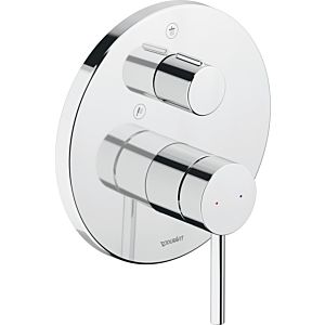 Duravit Circle concealed shower fitting CE4210012010 rosette round, diverter valve, with visible parts, functional unit, chrome