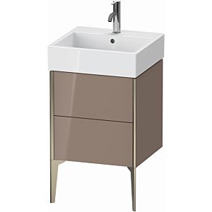 XViu Duravit vasque XV45330B186 48,4 x 49,3 x 45,4 cm, cappucino brillant, 2 coulissants, champagne mat