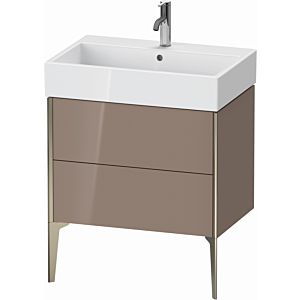 XViu Duravit vasque XV45350B186 68,4 x 49,3 x 45,4 cm, cappucino brillant, 2 coulissants, champagne mat