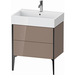 XViu Duravit vasque XV45350B286 68,4 x 49,3 x 45,4 cm, cappucino brillant, 2 coulissants, noir mat