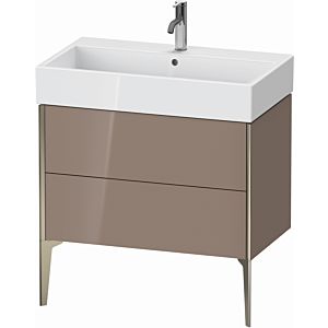 XViu Duravit vasque XV45360B186 78,4 x 49,3 x 45,4 cm, cappucino brillant, 2 coulissants, champagne mat