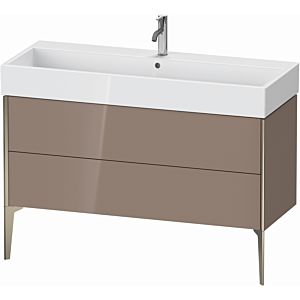 XViu Duravit vasque XV45380B186 118,4 x 49,3 x 45,4 cm, cappucino brillant, 2 coulissants, champagne mat