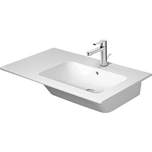 Duravit Me by Starck furniture washbasin 2346833258 83x49cm, basin on the right, with overflow, tap platform, 2 tap holes, white silk matt