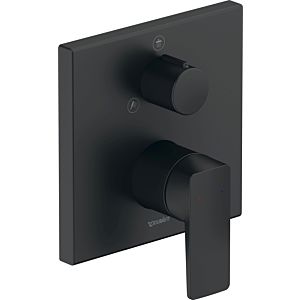 Duravit Manhattan set de finition MH4210012046 mitigeur de douche à encastrer, robinet d&#39;arrêt et inverseur, noir mat