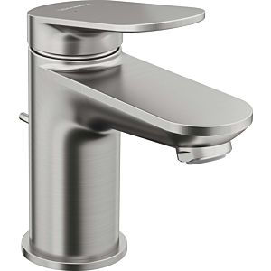 Duravit S Wave washbasin mixer WA1010001070 projection 95mm, with pop-up waste set, brushed stainless steel