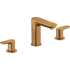 Duravit Wave 3-hole washbasin mixer WA1060005004 projection 129mm, brushed bronze