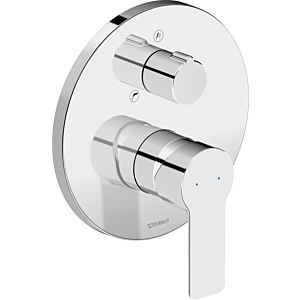 Duravit D-Code mitigeur de bain DC5210018010 encastré, mitigeur céramique, chrome brillant, Ø170 mm