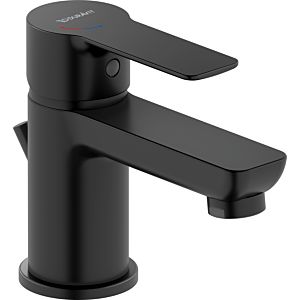 Duravit single lever washbasin mixer S DC1013001046 FreshStart, MinusFlow, with pull rod, black matt