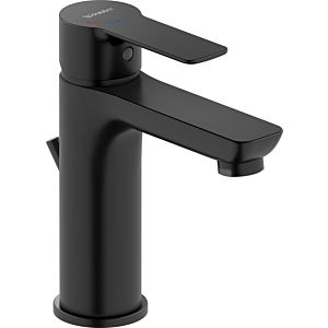 Duravit D-Code Waschtischarmatur M DC1023001046 FreshStart, MinusFlow, mit Zugstange, Schwarz Matt