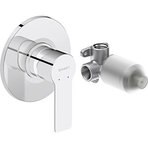 Duravit mitigeur de douche UP set DC4210007010 à encastrer, mitigeur céramique, chrome brillant, Ø115 mm