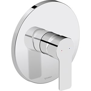 Duravit D-Code robinet de douche DC4210010010 à encastrer, mitigeur en céramique, chrome brillant, Ø170 mm