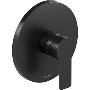 Duravit D-Code single lever shower fitting DC4210010046 concealed ceramic mixing system, black matt, Ø170 cm