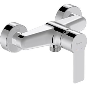 Duravit D-Code single lever shower fitting DC4230001010 surface-mounted, ceramic mixing system, chrome high gloss, 210 x 114 mm