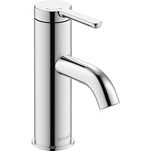 Duravit C.1 mitigeur lavabo S C11013002010 MinusFlow, sans tirette, chrome brillant