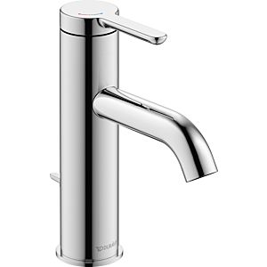 Duravit C.1 mitigeur lavabo M C11023001010 FreshStart, MinusFlow, avec tirette, chrome brillant