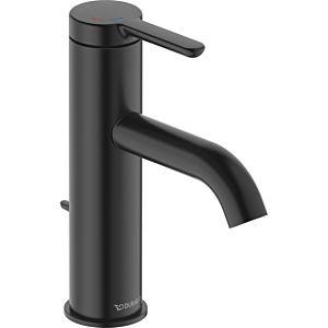 Duravit C.1 mitigeur lavabo M C11023001046 FreshStart, MinusFlow, avec tirette, noir mat