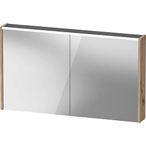 Duravit D-Code armoire à glace DC7108055550000 1200x700x148, chêne mat marbré, prise, éclairage LED