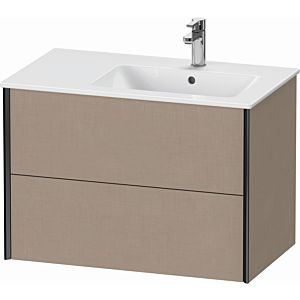 Duravit XViu vanity unit XV41590B275 81x48x56cm, 2 drawers, basin on the right, matt black, linen