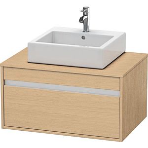 Duravit Ketho vanity unit KT669403030 80 x 55 cm, Eiche natur , for Wash Bowls middle, 2000 pull-out, wall-hung