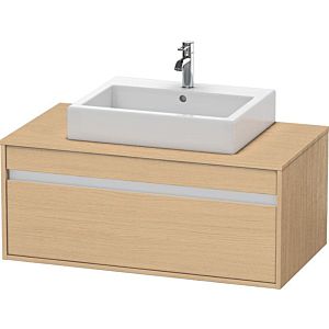 Duravit Ketho vanity unit KT669503030 100 x 55 cm, Eiche natur , for Wash Bowls middle, 2000 pull-out, wall-hung