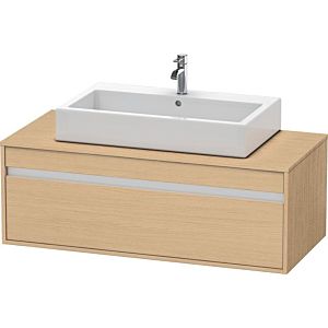 Duravit Ketho vanity unit KT669603030 120 x 55 cm, Eiche natur , for Wash Bowls middle, 2000 pull-out, wall-hung