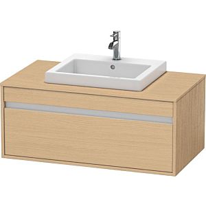 Duravit Ketho vanity unit KT679503030 100 x 55 cm, Eiche natur , for built-in washbasin in the middle, 2000 pull-out, wall-hung