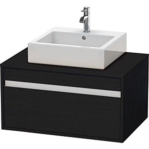 Duravit Ketho vanity unit KT669401616 80 x 55 cm, Eiche schwarz , for Wash Bowls middle, 2000 pull-out, wall-hung