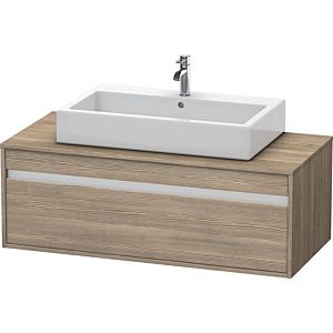 Duravit Ketho vanity unit KT669603535 120 x 55 cm, terra oak, for Wash Bowls centered, 2000 pull-out, wall-hung