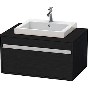 Duravit Ketho vanity unit KT679401616 80 x 55 cm, Eiche schwarz , for built-in washbasin in the middle, 2000 pull-out, wall-hung