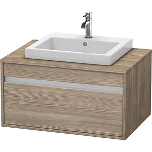 Duravit Ketho vanity unit KT679403535 80 x 55 cm, terra oak, for central built-in 2000 , match2 pull-out, wall-hung