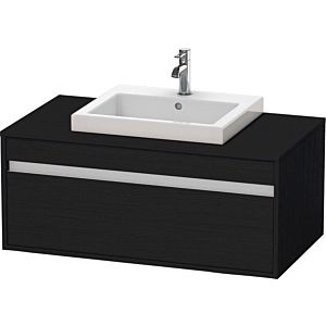 Duravit Ketho vanity unit KT679501616 100 x 55 cm, Eiche schwarz , for built-in washbasin in the middle, 2000 pull-out, wall-hung